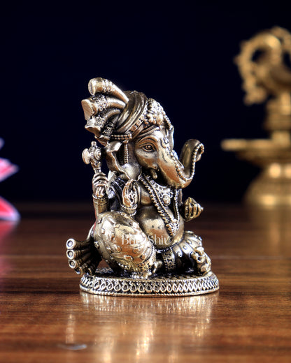 Miniature Brass Superfine Ganesha Idol – Pocket-Size Blessings for Home & Gifts