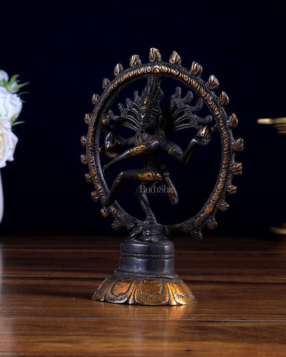 Brass Nataraja Statue 5 " black tone