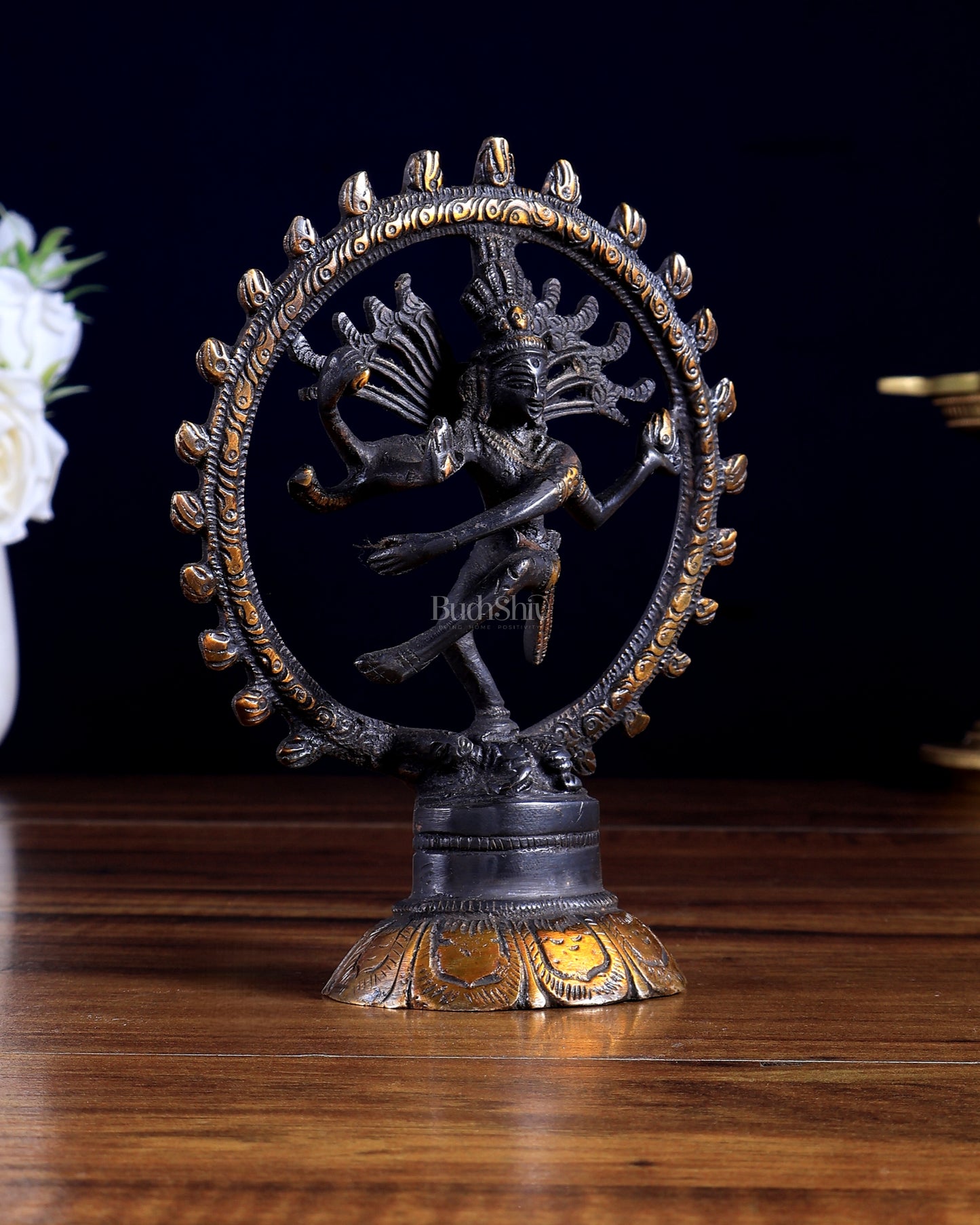 Brass Nataraja Statue 5 " black tone