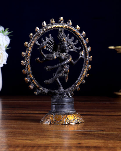 Brass Nataraja Statue 5 " black tone
