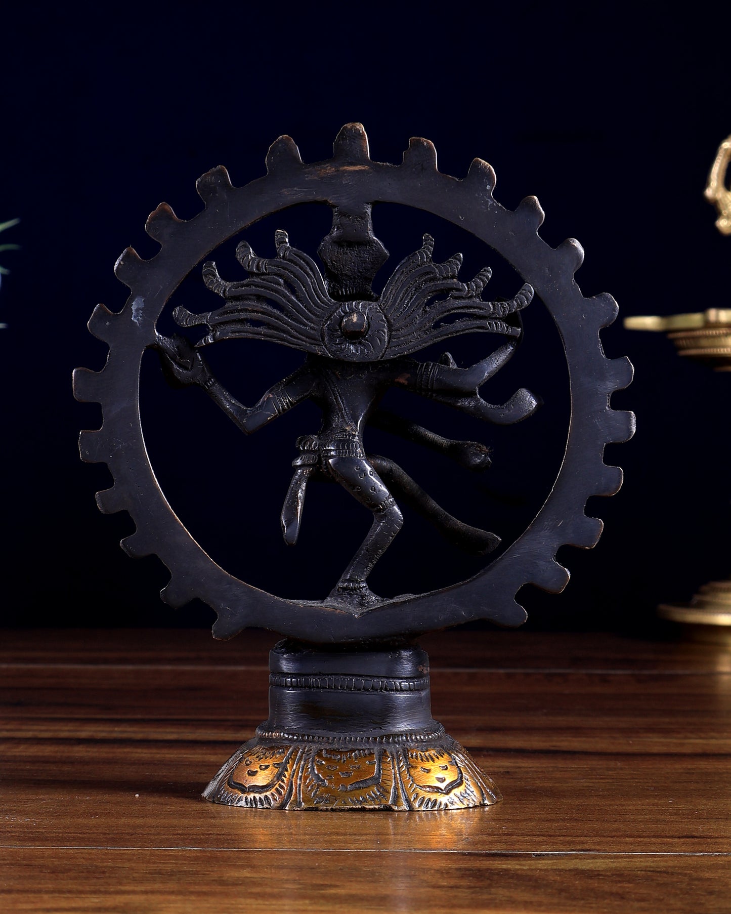 Brass Nataraja Statue 5 " black tone
