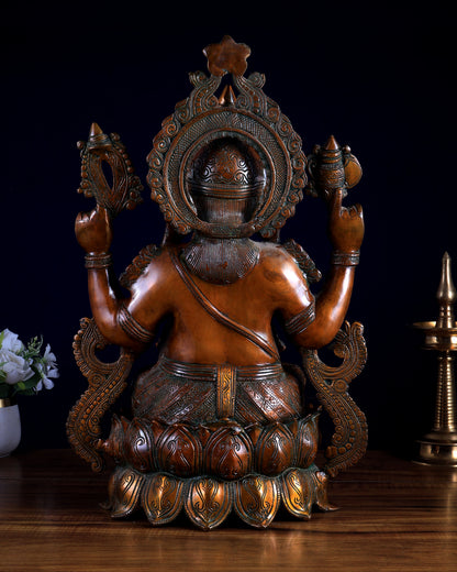 Ganesha Brass Idol 21 inches Chola Tone