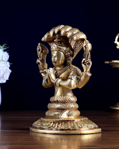 Pure Brass Patanjali Statue – 6.5 Inch | Yoga Sage Patanjali Idol | BudhShiv