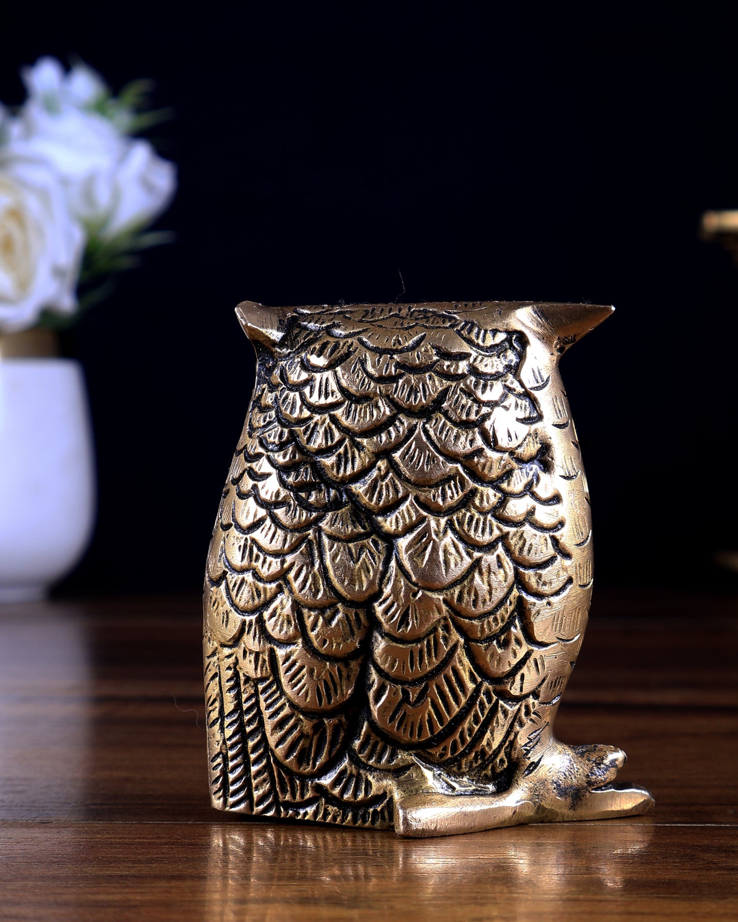 Pure Brass Small Owl Showpiece – Lakshmi’s Vahana | Vastu Approved Gift | BudhShiv