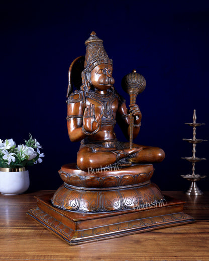 Handcrafted Brass lord Hanuman Sculpture - 18 inch