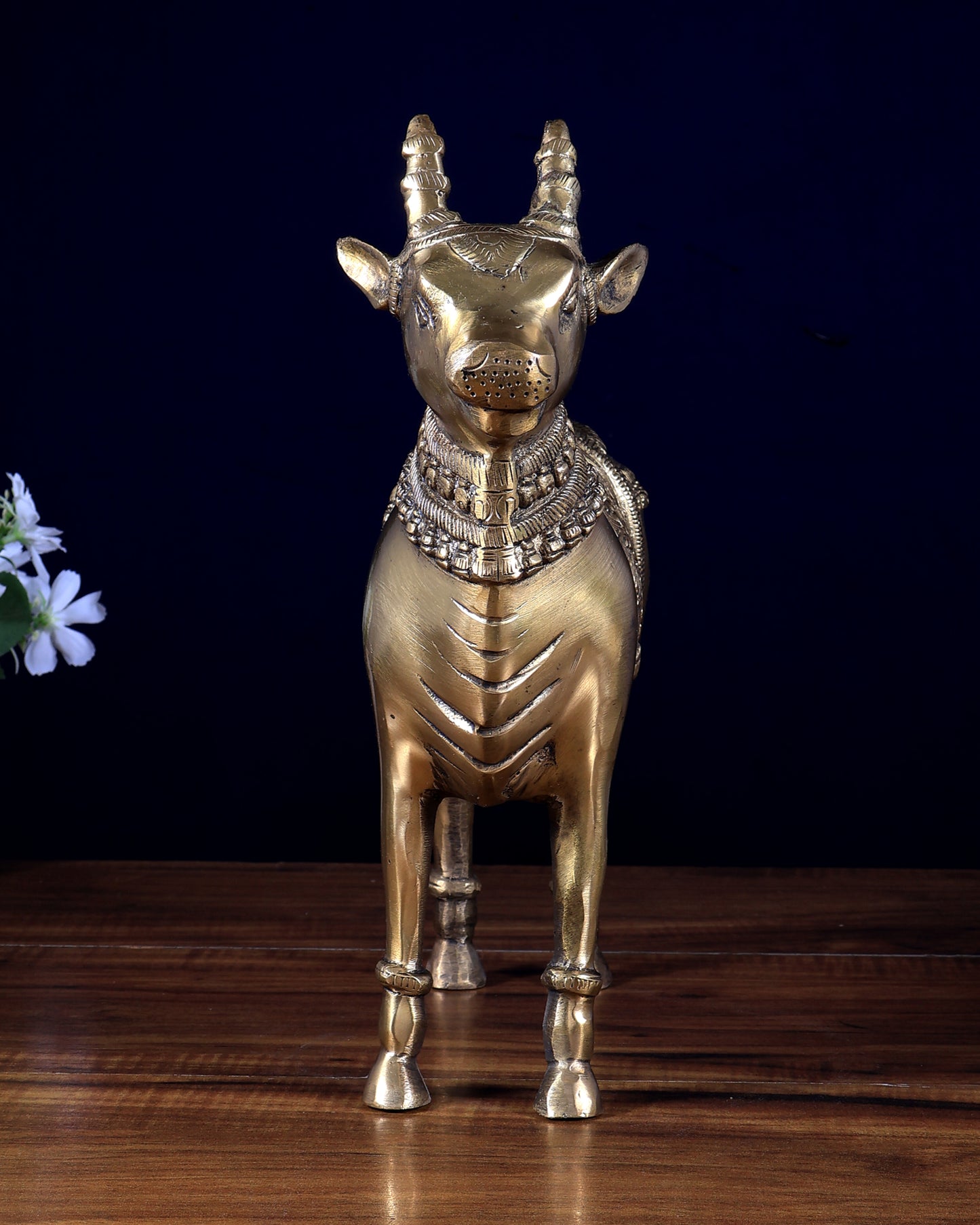 Brass Standing Nandi Statue 16 inch