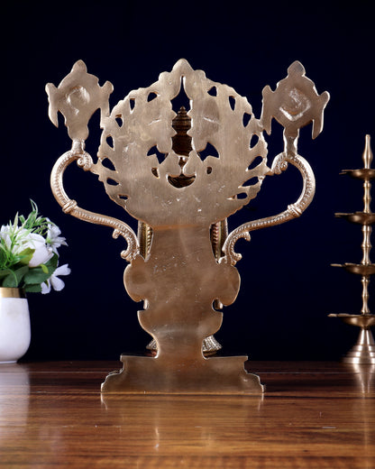 Brass Tirupati Balaji Statue with Shankh & Chakra – 10 Inch | Lord Venkateshwara Idol | BudhShiv