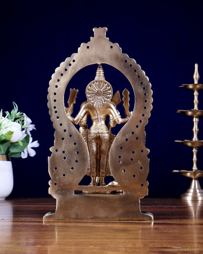 Brass Murugan Swamy Idol – 10 Inch | Lord Kartikeya Brass Statue | BudhShiv