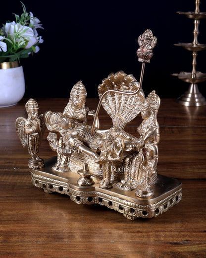 Premium Brass Vishnu Padmanabhan Swamy Idol – Intricately Carved | BudhShiv