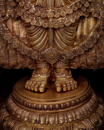 Pure Brass Tirupati Balaji Statue - 48" full body