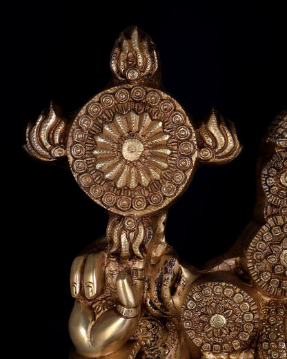 Pure Brass Tirupati Balaji Statue - 48" full body