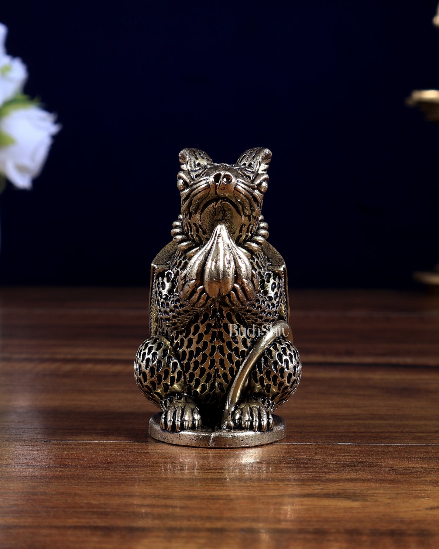 Pure Brass Superfine Mooshak (Mouse / Rat) Idol – Showpiece & Gift