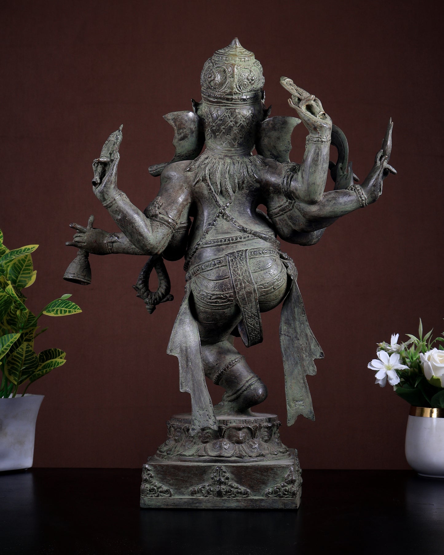 Bronze Dancing Ganesha Statue – Antique Finish 19 inch
