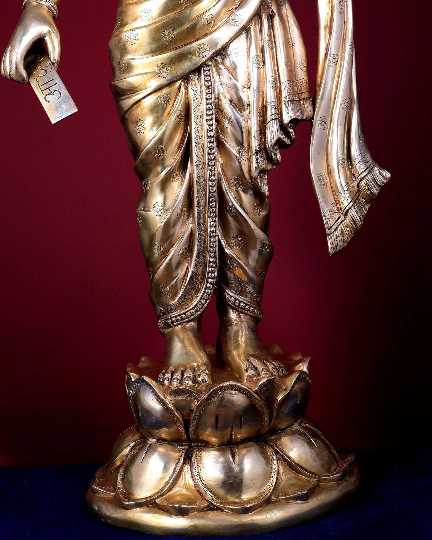 Large Brass Dhanvantari Statue 50 Inch | Lord of Ayurveda | 60 Kg