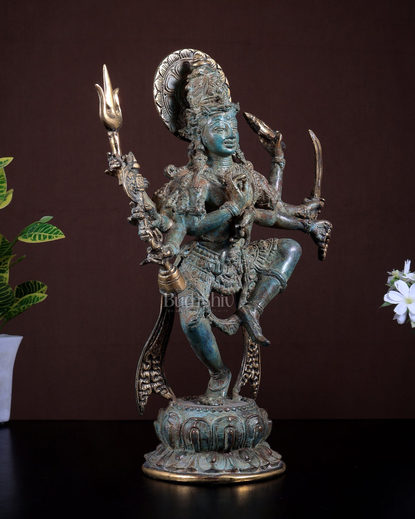 Bronze Ardhanarishwara Indonesian Depiction Sculpture