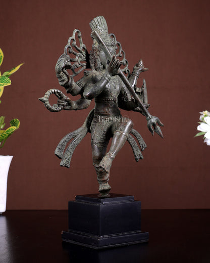 Bronze Dancing Lord Shiva with Trident – Balinese Style Sculpture 10 inch