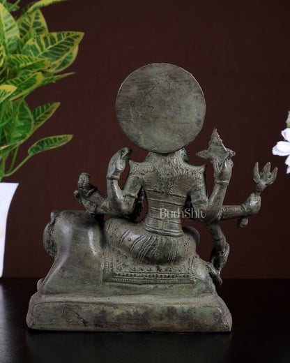 Bronze Goddess Durga Seated on Lion – Balinese Casting | Museum Grade Collectible 7 inch
