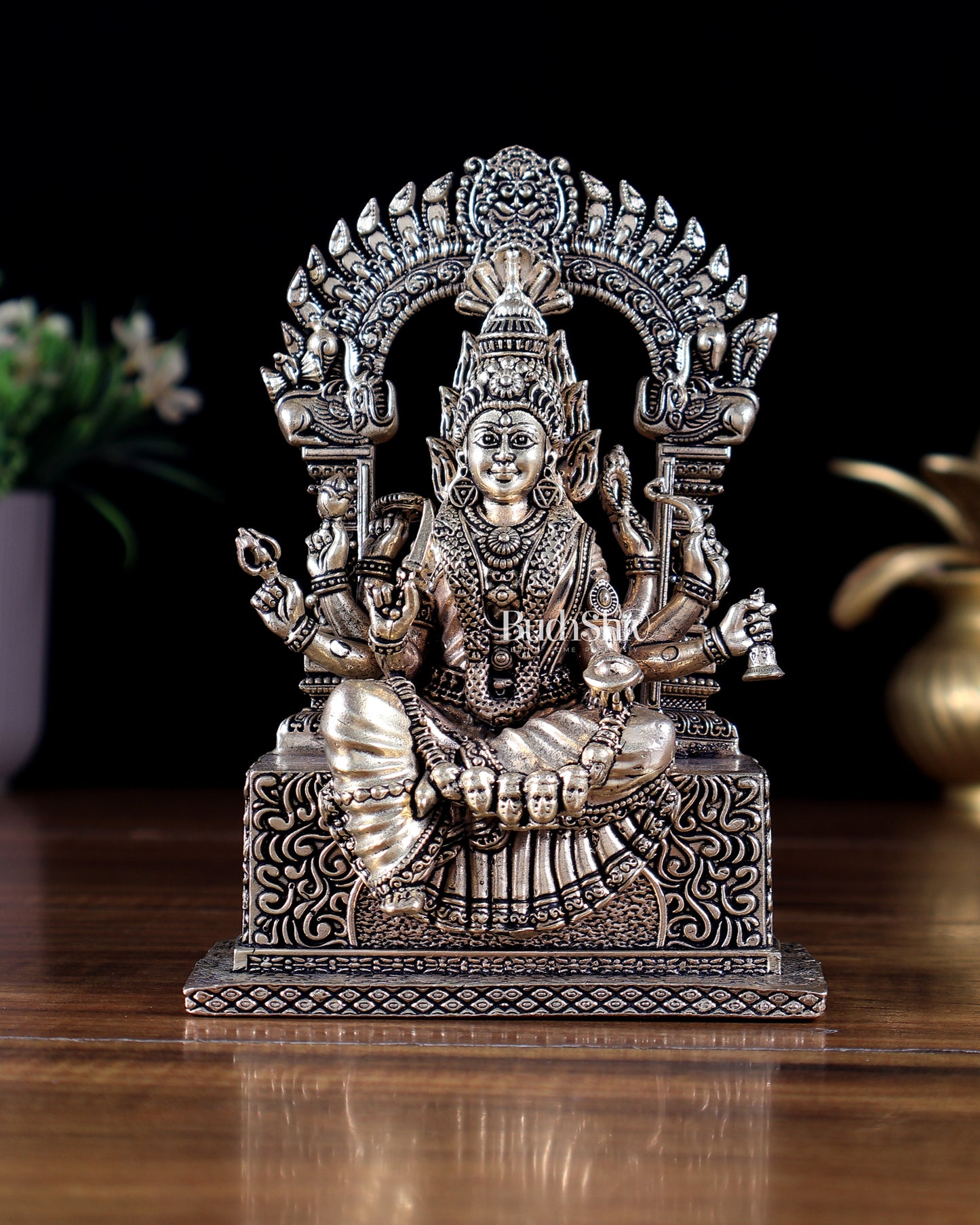 Brass Superfine Mariamman Idol – Hollow Casted 6 inch