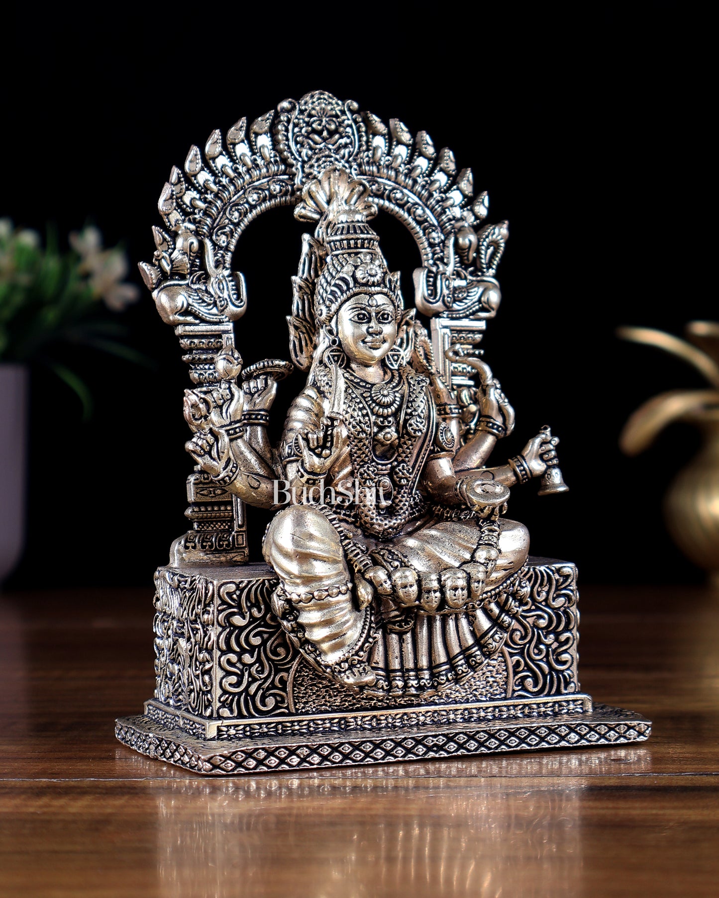 Brass Superfine Mariamman Idol – Hollow Casted 6 inch
