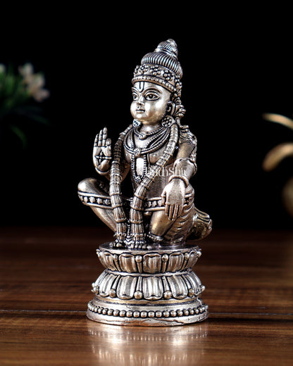 Brass Superfine Lord Ayyappa Idol 5 inch