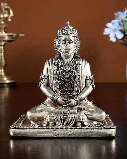 Brass Superfine Lord Hanuman in Meditation (Dhyana Mudra) Idol – 4 inch
