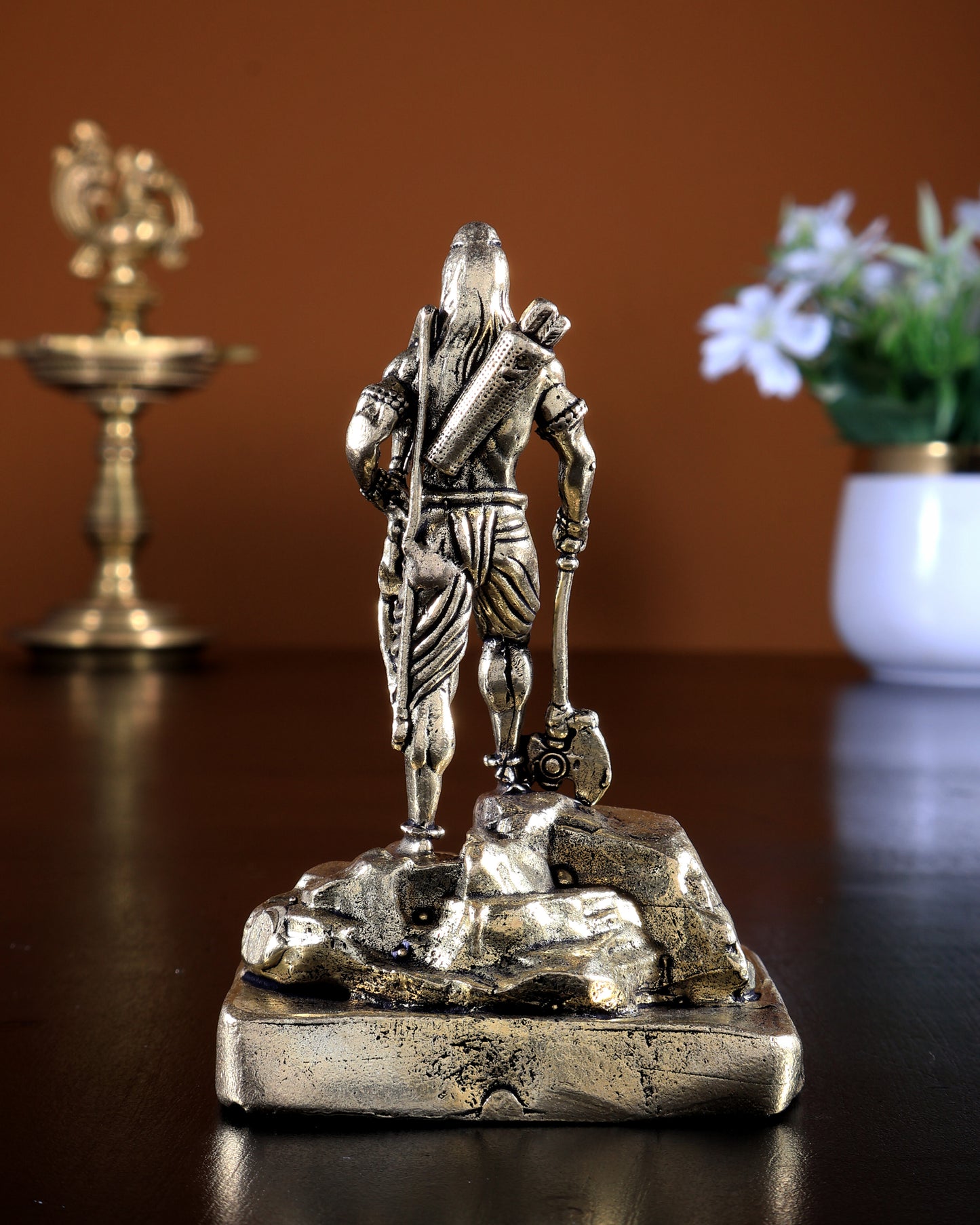 Brass Superfine Lord Parshurama Idol – Intricately Carved Sacred idol - 4 inch
