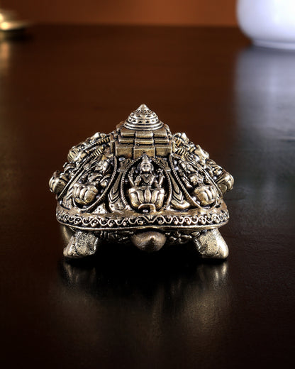 Brass Ashtalakshmi Tortoise Shree Yantra Idol Size 4 x 2.5 x 1.5 inch