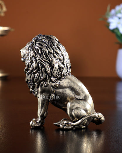 Brass Sitting Lion Mini Idol | Superfine 3 inch