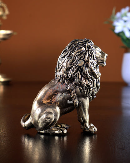 Brass Sitting Lion Mini Idol | Superfine 3 inch