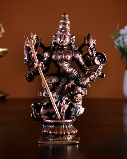 Pure Copper Durga Mahisasur Mardini Idol 4.5 inch