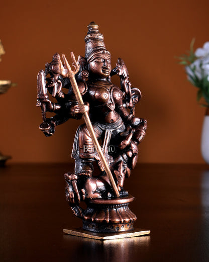Pure Copper Durga Mahisasur Mardini Idol 4.5 inch