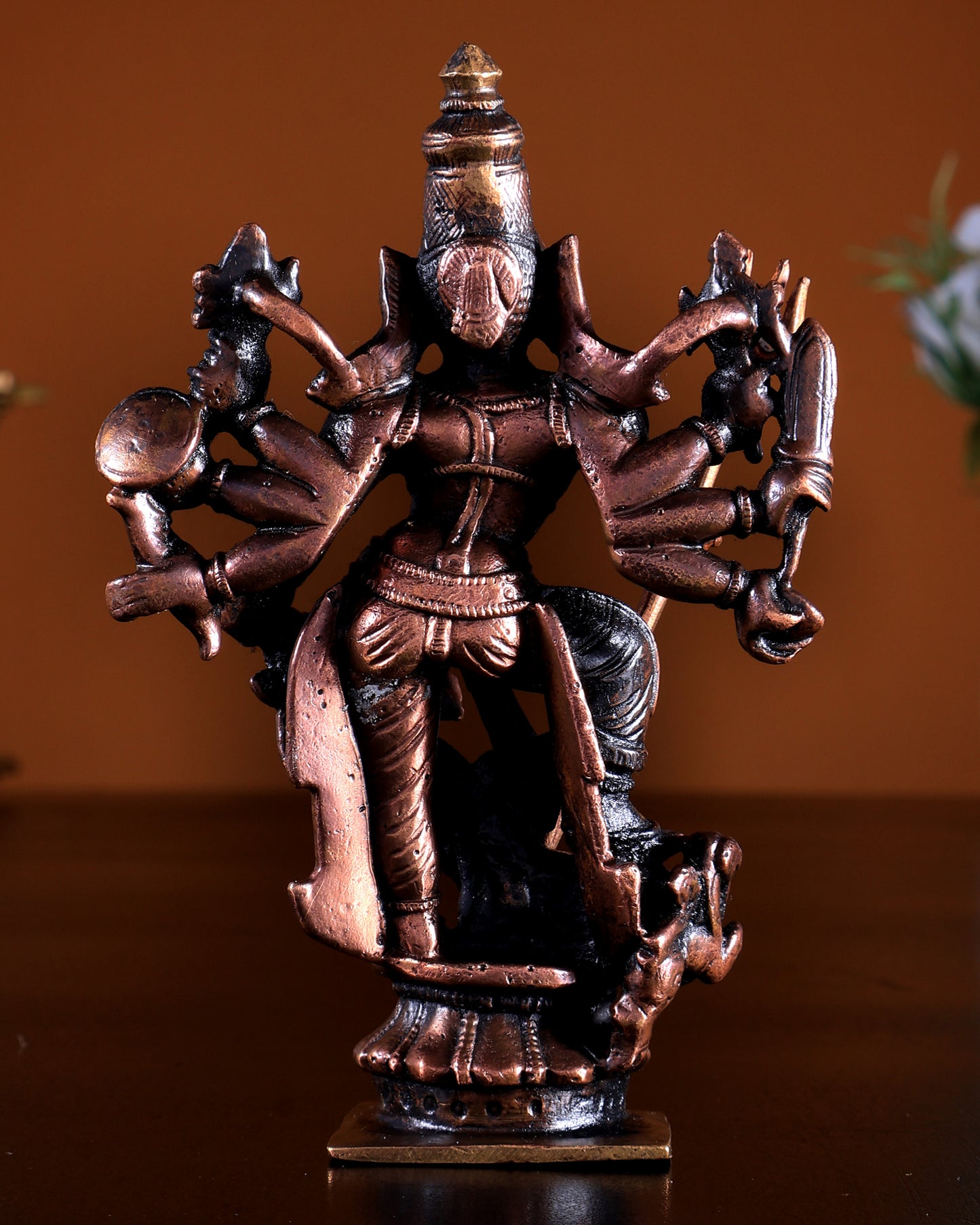 Pure Copper Durga Mahisasur Mardini Idol 4.5 inch