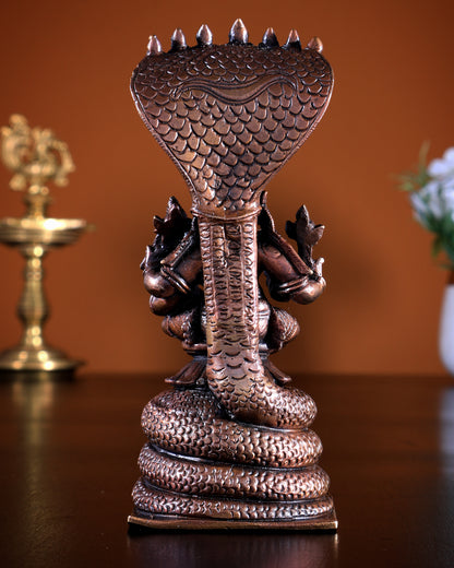 Pure Copper Lakshmi Narasimha Swamy Idol | Sheshanaaga Peeta 5 inch
