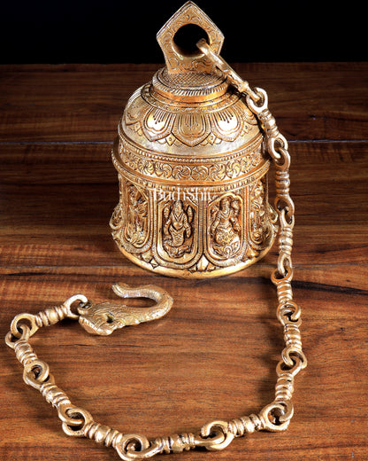 Pure Brass Vishnu Dashavatar Hanging Temple Bell | 21 inch  BudhShiv