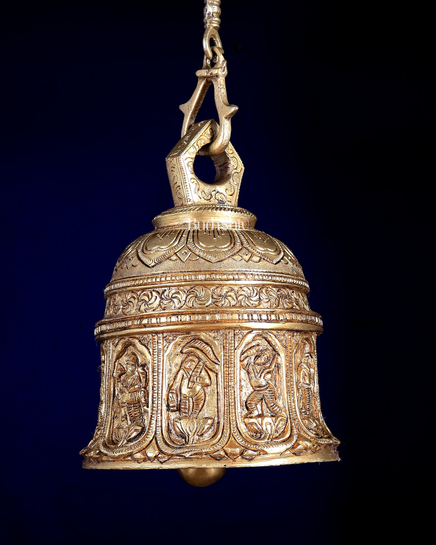 Pure Brass Vishnu Dashavatar Hanging Temple Bell | 21 inch  BudhShiv