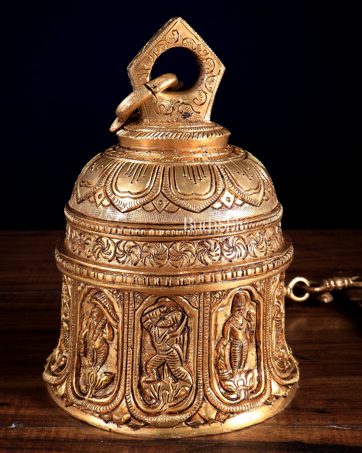 Pure Brass Vishnu Dashavatar Hanging Temple Bell | 21 inch  BudhShiv