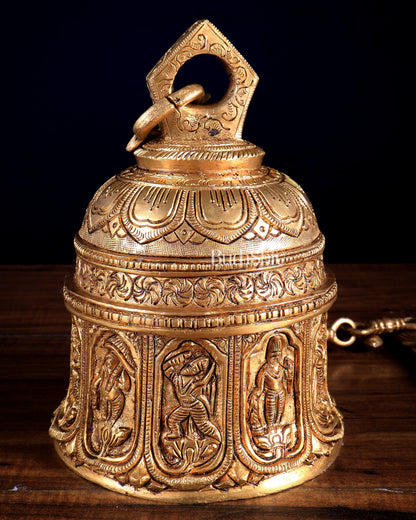 Pure Brass Vishnu Dashavatar Hanging Temple Bell | 21 inch  BudhShiv