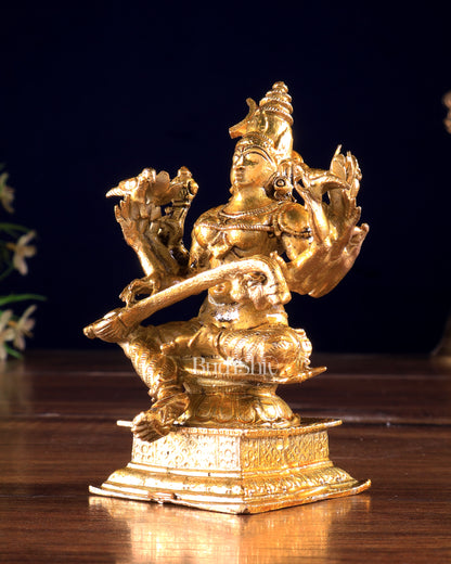 Panchaloha Bronze Raja Shyamala Devi Matangi Idol 4 inch