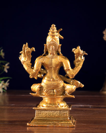 Panchaloha Bronze Raja Shyamala Devi Matangi Idol 4 inch