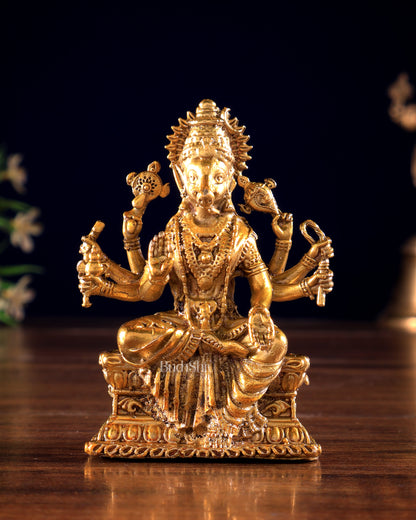 Panchaloha Bronze Goddess Varahi Amman Idol | Miniature 3 inch