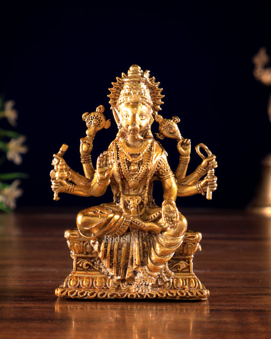 Panchaloha Bronze Goddess Varahi Amman Idol | Miniature 3 inch