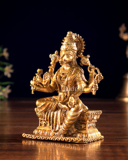 Panchaloha Bronze Goddess Varahi Amman Idol | Miniature 3 inch