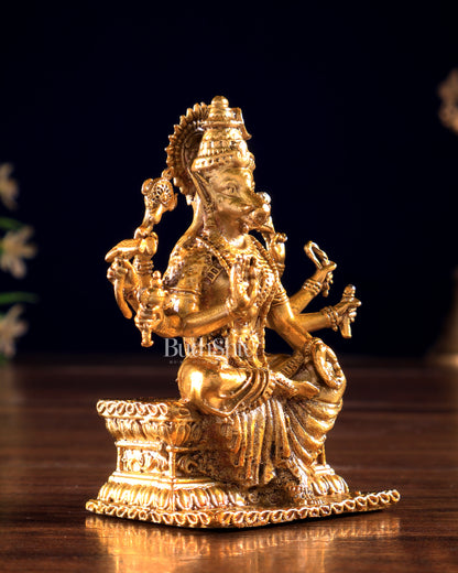Panchaloha Bronze Goddess Varahi Amman Idol | Miniature 3 inch
