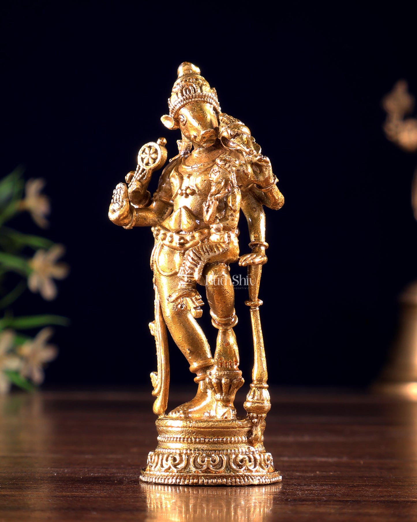 Panchaloha Bronze Varaha Lakshmi Varaha Swamy Idol | Mini 3 inch
