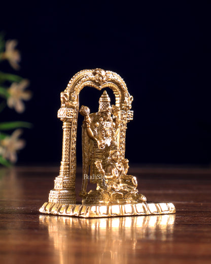 Panchaloha Bronze Tirupati Balaji with Lakshmi Idol | Mini 1.5 inch