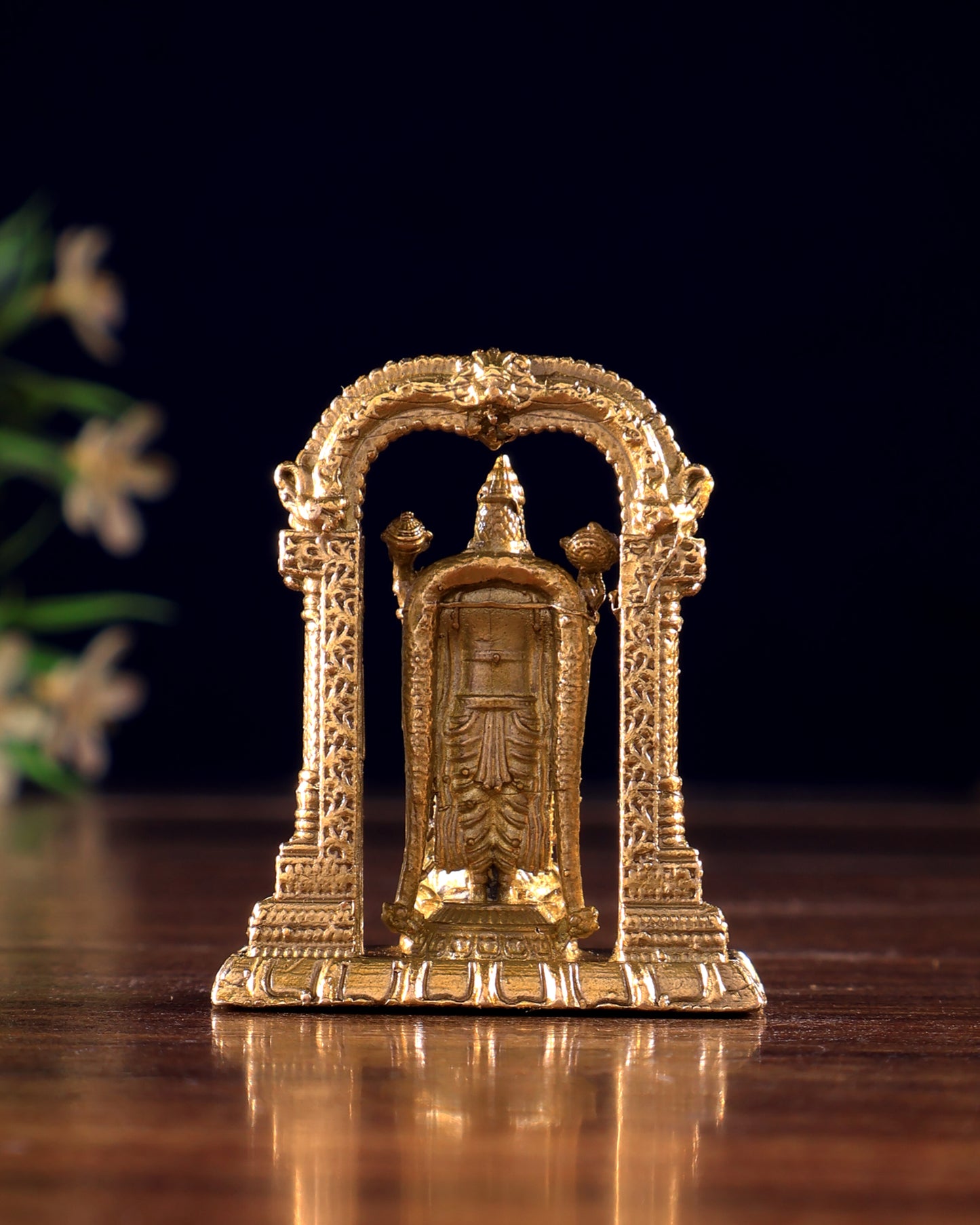 Panchaloha Bronze Tirupati Balaji with Lakshmi Idol | Mini 1.5 inch