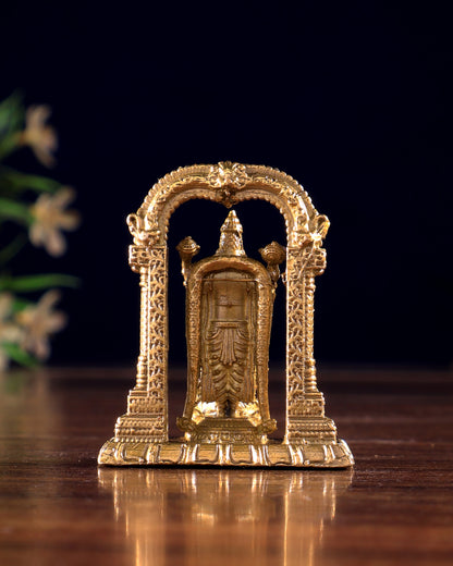 Panchaloha Bronze Tirupati Balaji with Lakshmi Idol | Mini 1.5 inch