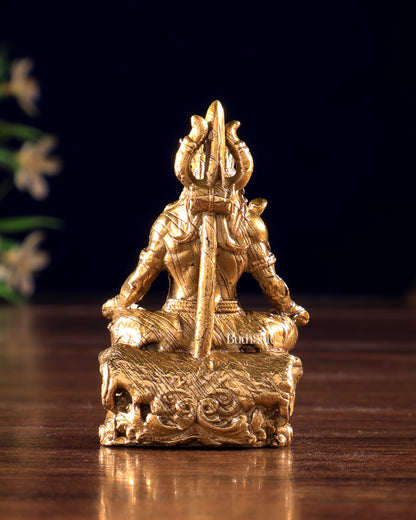 Panchaloha Bronze Lord Shiva Meditation Idol | Mini 2 inch