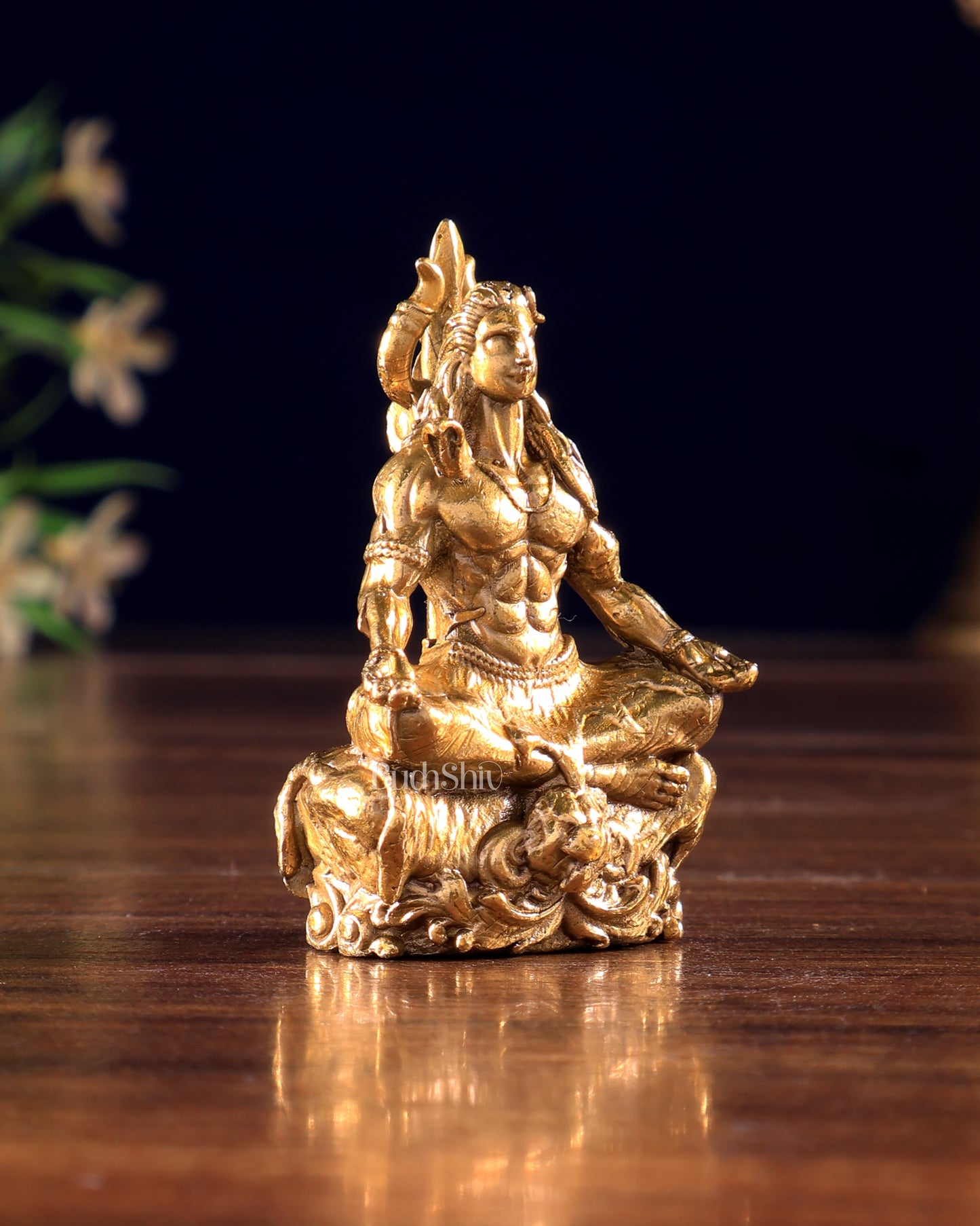 Panchaloha Bronze Lord Shiva Meditation Idol | Mini 2 inch