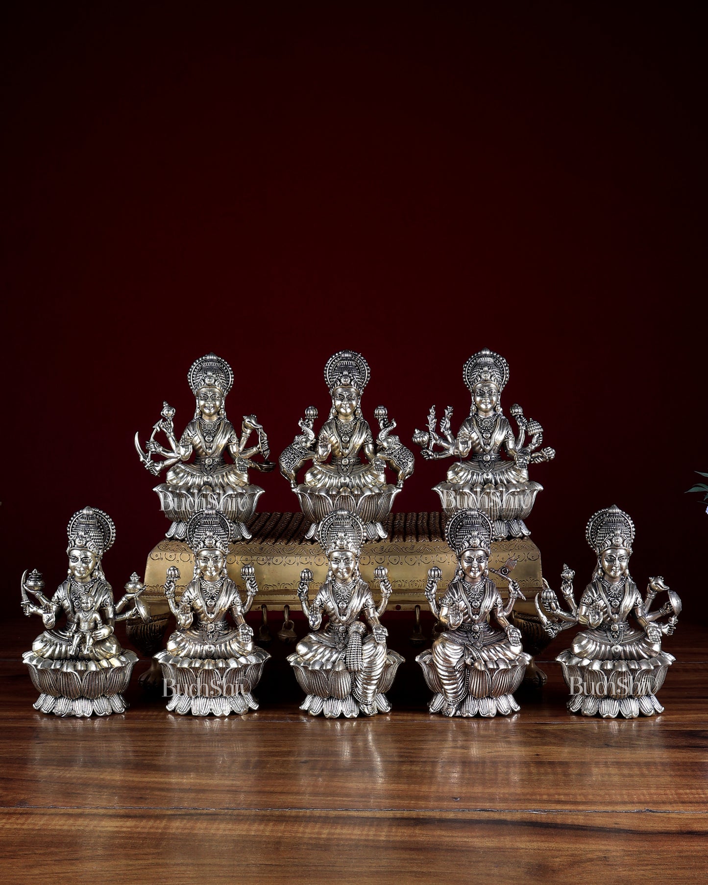Brass Superfine Ashtalakshmi Idols 6" – Set of 8 Goddesses